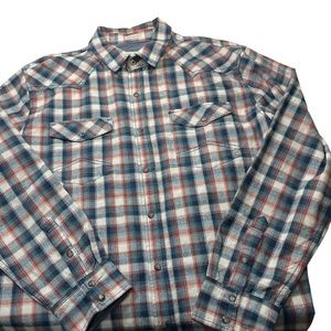 Cody James Men’s Plaid Snap Front Long-Sleeve Western Wear Shirt Large